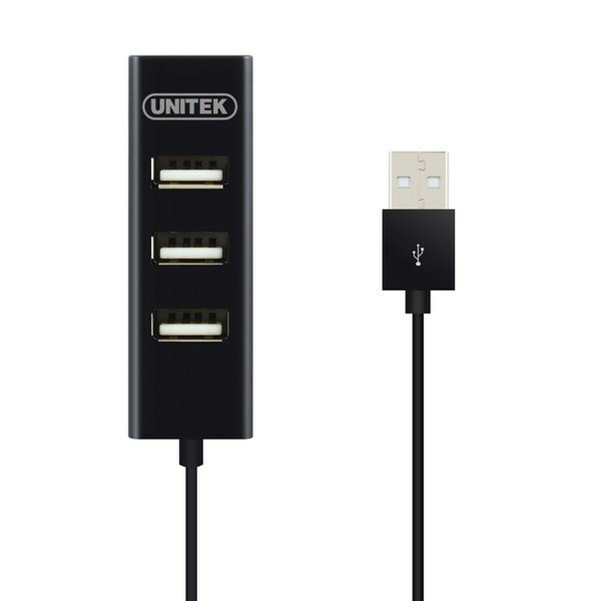 3-Port USB Hub Unitek Y-2140 Sort
