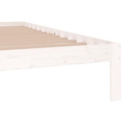 Sengestel 180x200 cm Super King massivt fyrretræ hvid