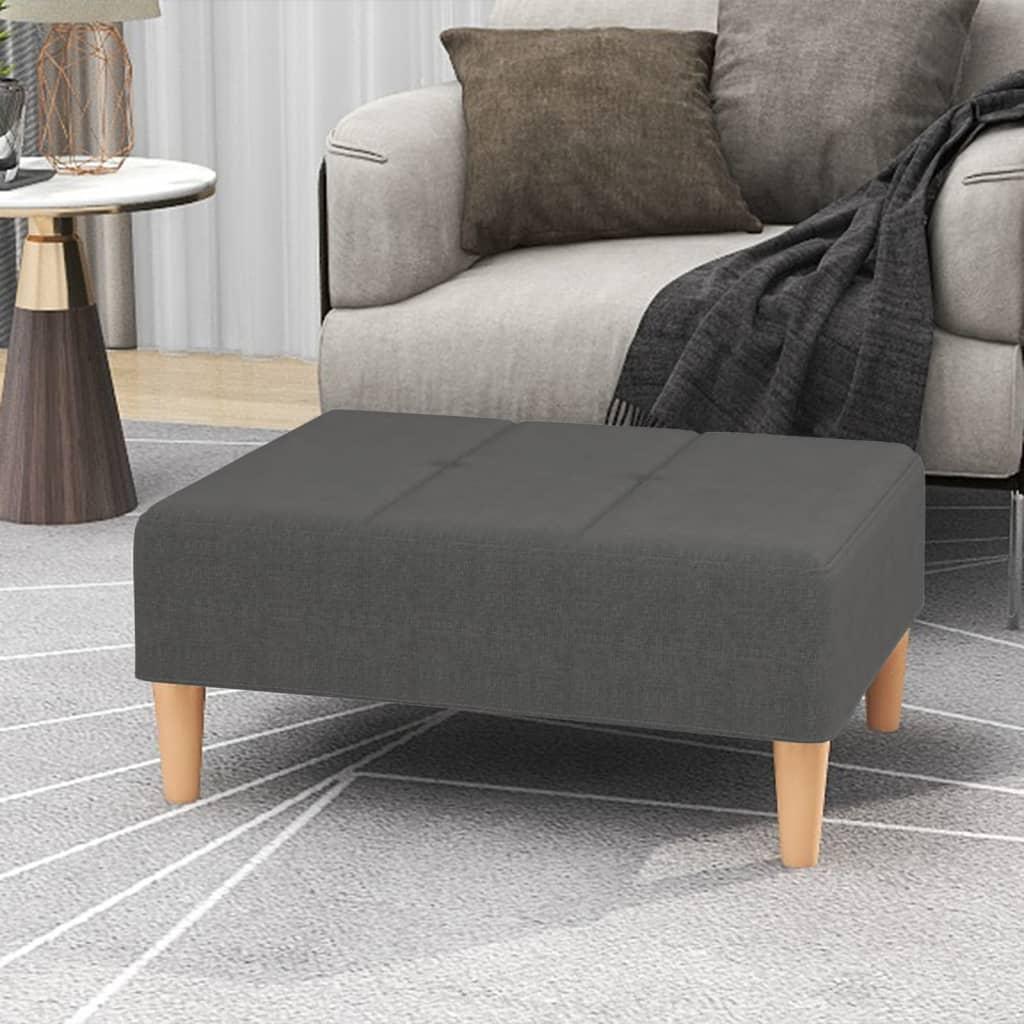 Fodskammel 78x56x32 cm stof mørkegrå
