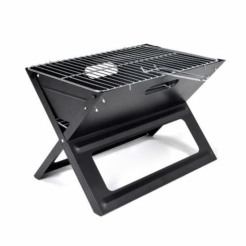 Fleksibel bærbar grill til brug med trækul X-formet 45 x 30 x 35 cm Jern
