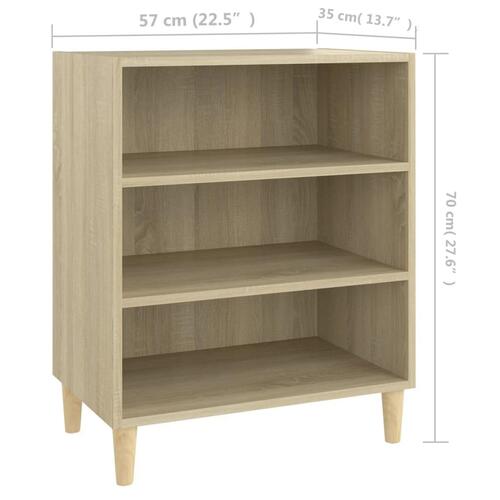 Skænk 57x35x70 cm konstrueret træ sonoma-eg
