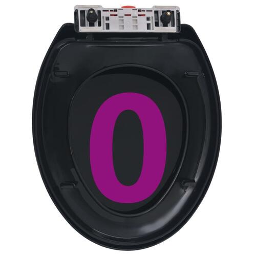 Toiletsæde med soft-close og quick release-design sort