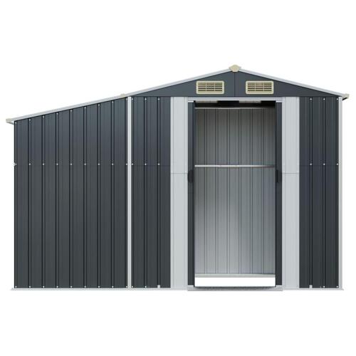 Haveskur 277x93x179 cm galvaniseret stål antracitgrå