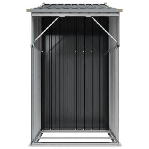Haveskur 277x93x179 cm galvaniseret stål antracitgrå
