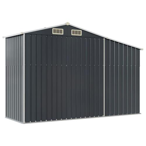 Haveskur 277x93x179 cm galvaniseret stål antracitgrå