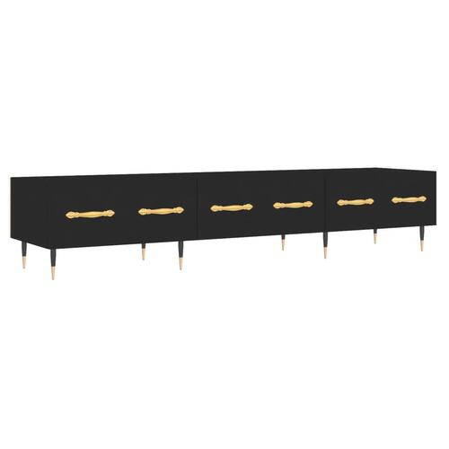 Tv-bord 150x36x30 cm konstrueret træ sort