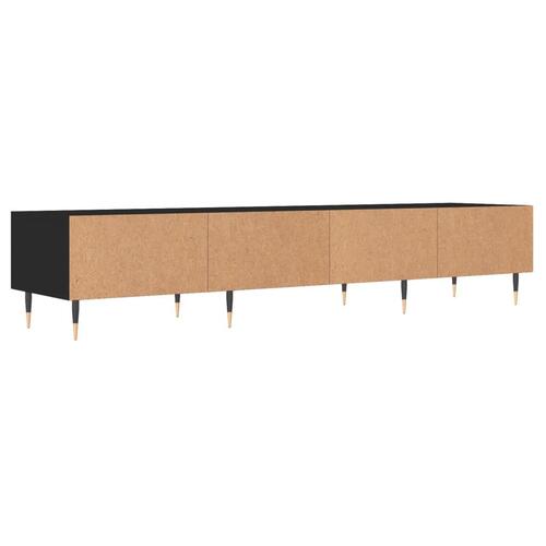Tv-bord 150x36x30 cm konstrueret træ sort