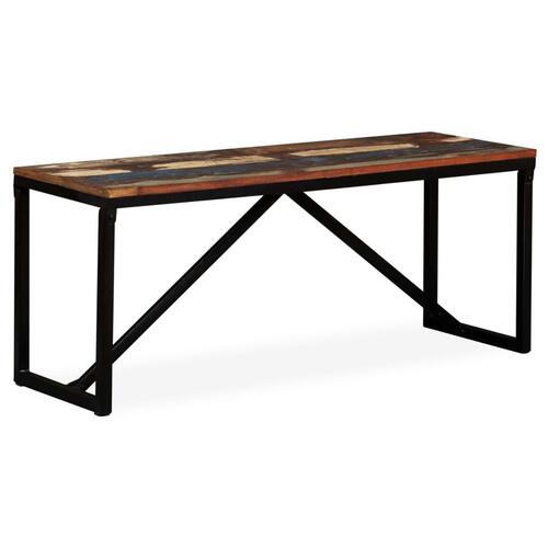 Bænk 110x35x45 cm massivt genbrugstræ