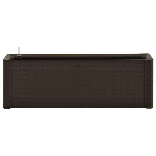 Højbed med automatisk vandingssystem 100x43x33 cm mokkafarvet