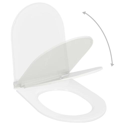 Toiletsæde med soft-close og quick release-design hvid
