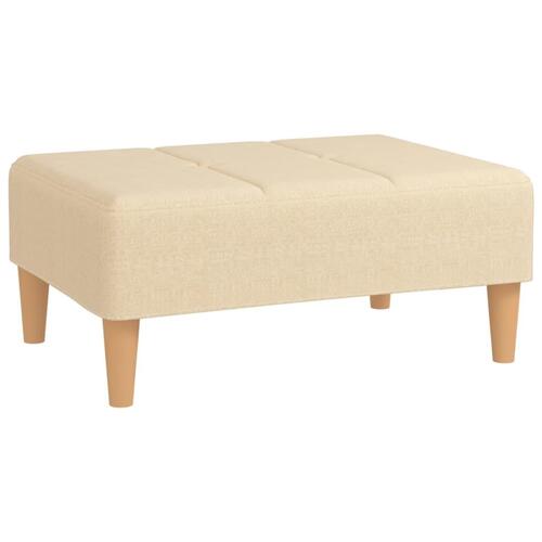 Fodskammel 78x56x32 cm stof cremefarvet