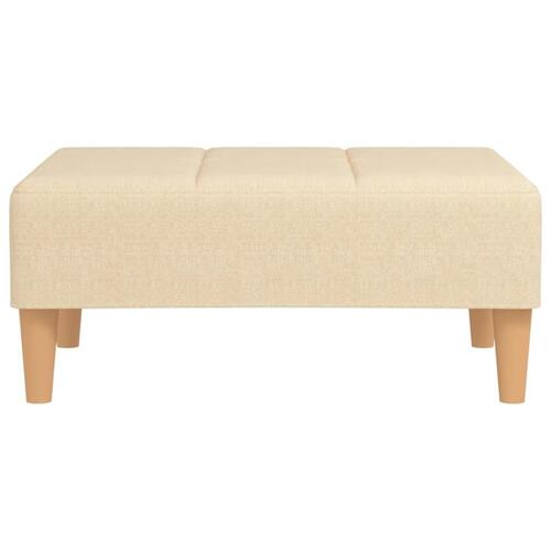 Fodskammel 78x56x32 cm stof cremefarvet
