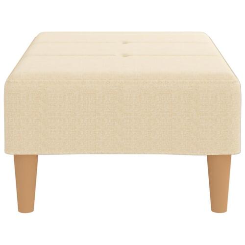 Fodskammel 78x56x32 cm stof cremefarvet