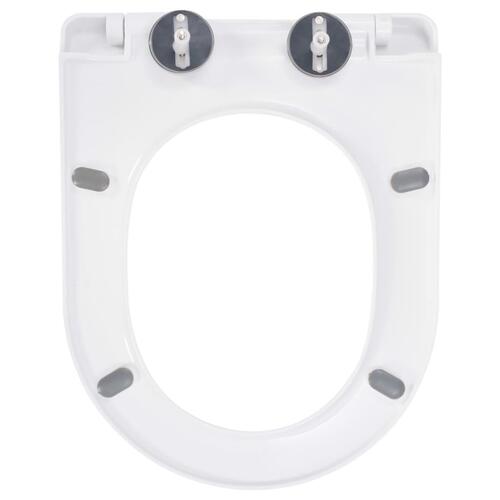 Toiletsæde med soft-close og quick release-design hvid