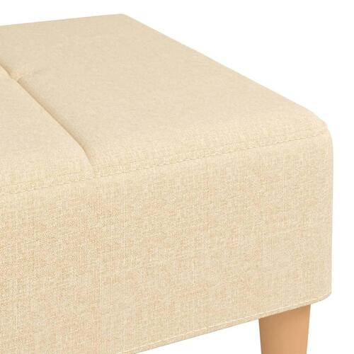 Fodskammel 78x56x32 cm stof cremefarvet