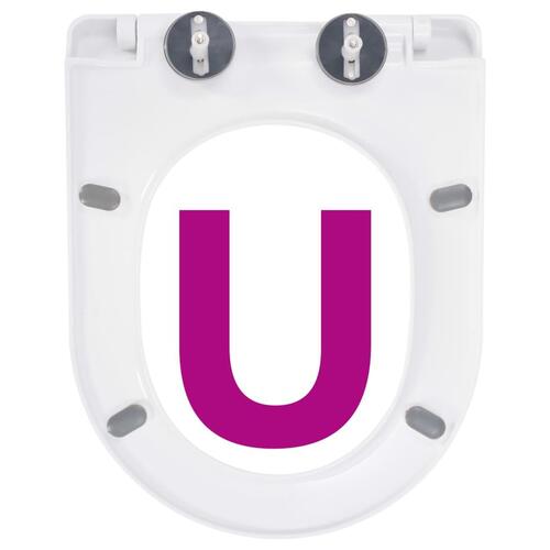 Toiletsæde med soft-close og quick release-design hvid