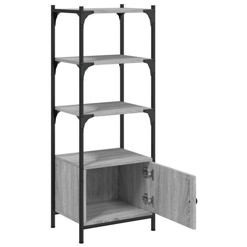 Bogreol 3 hylder 41x30x109,5 cm konstrueret træ grå sonoma-eg