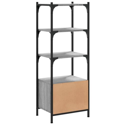 Bogreol 3 hylder 41x30x109,5 cm konstrueret træ grå sonoma-eg