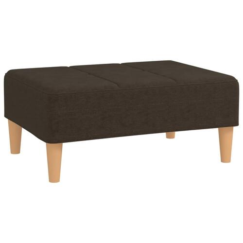 Fodskammel 78x56x32 cm stof mørkebrun
