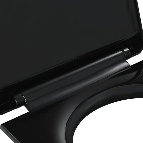 Toiletsæde med soft-close og quick release-design sort