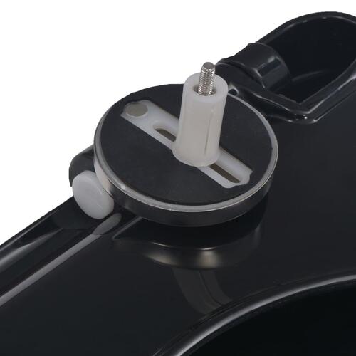 Toiletsæde med soft-close og quick release-design sort