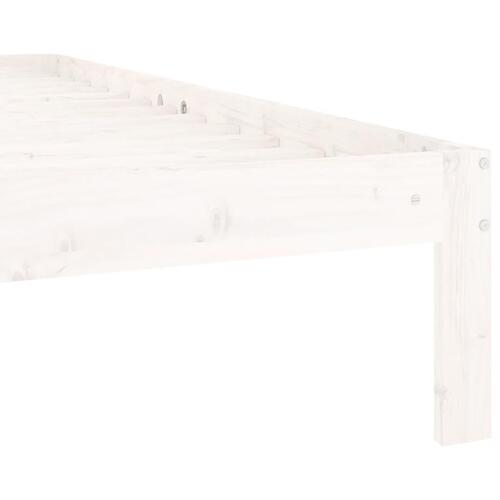Sengeramme 120x200 cm massivt fyrretræ hvid