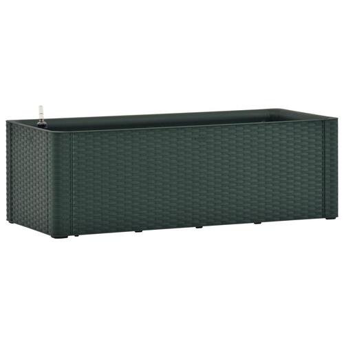Højbed med automatisk vandingssystem 100x43x33 cm grøn