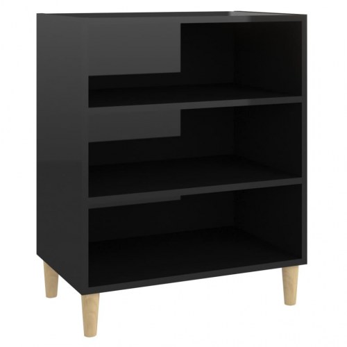 Skænk 57x35x70 cm konstrueret træ sort højglans