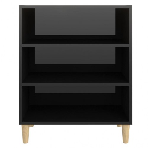 Skænk 57x35x70 cm konstrueret træ sort højglans