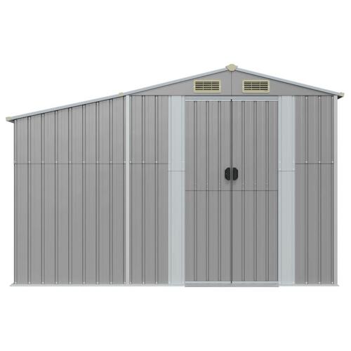 Haveskur 277x93x179 cm galvaniseret stål grå