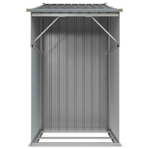 Haveskur 277x93x179 cm galvaniseret stål grå