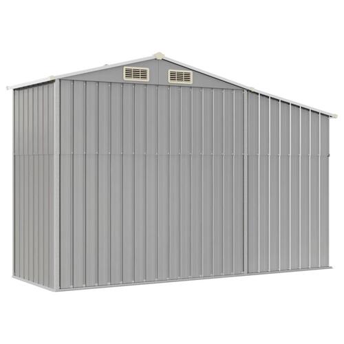Haveskur 277x93x179 cm galvaniseret stål grå