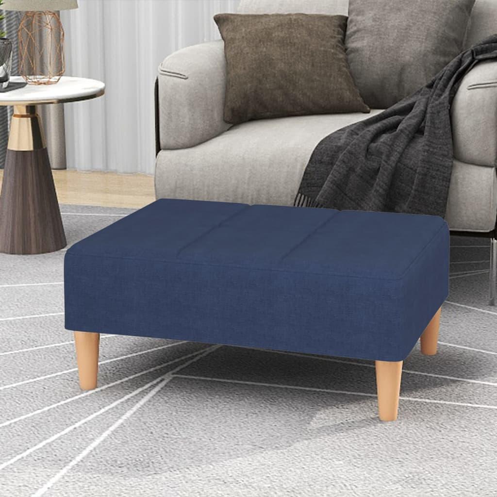 Fodskammel 78x56x32 cm stof blå