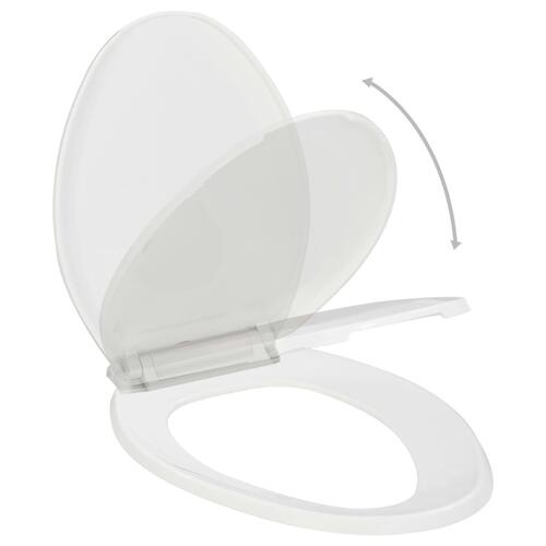 Toiletsæde med soft-close og quick release-design hvid