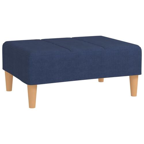 Fodskammel 78x56x32 cm stof blå