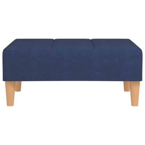 Fodskammel 78x56x32 cm stof blå