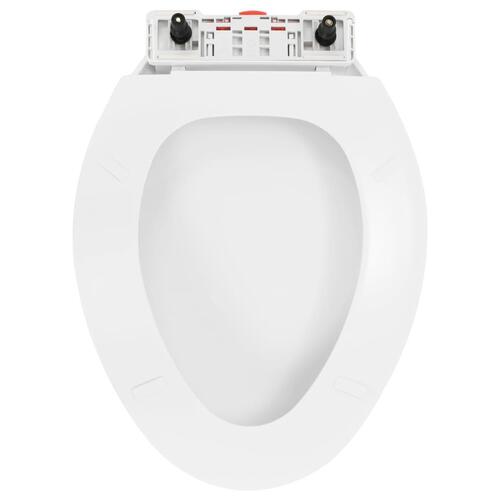 Toiletsæde med soft-close og quick release-design hvid
