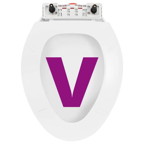 Toiletsæde med soft-close og quick release-design hvid
