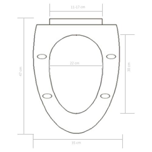 Toiletsæde med soft-close og quick release-design hvid