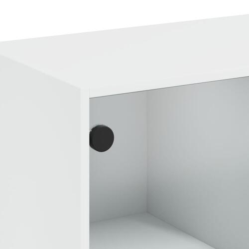 Bogreol med låger 136x37x109 cm konstrueret træ hvid