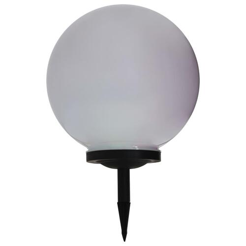 LED-solcellelampe 40 cm rund RGB-farver