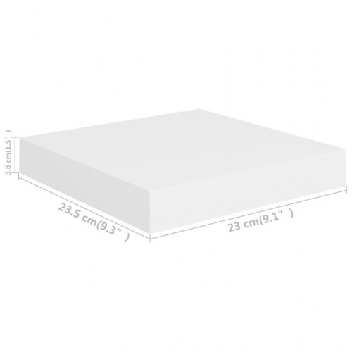 Væghylder - 4 stk. 23 × 23,5 × 3,8 cm i MDF, hvid