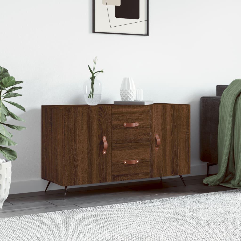 Skænk 100x36x60 cm konstrueret træ brun egetræsfarve