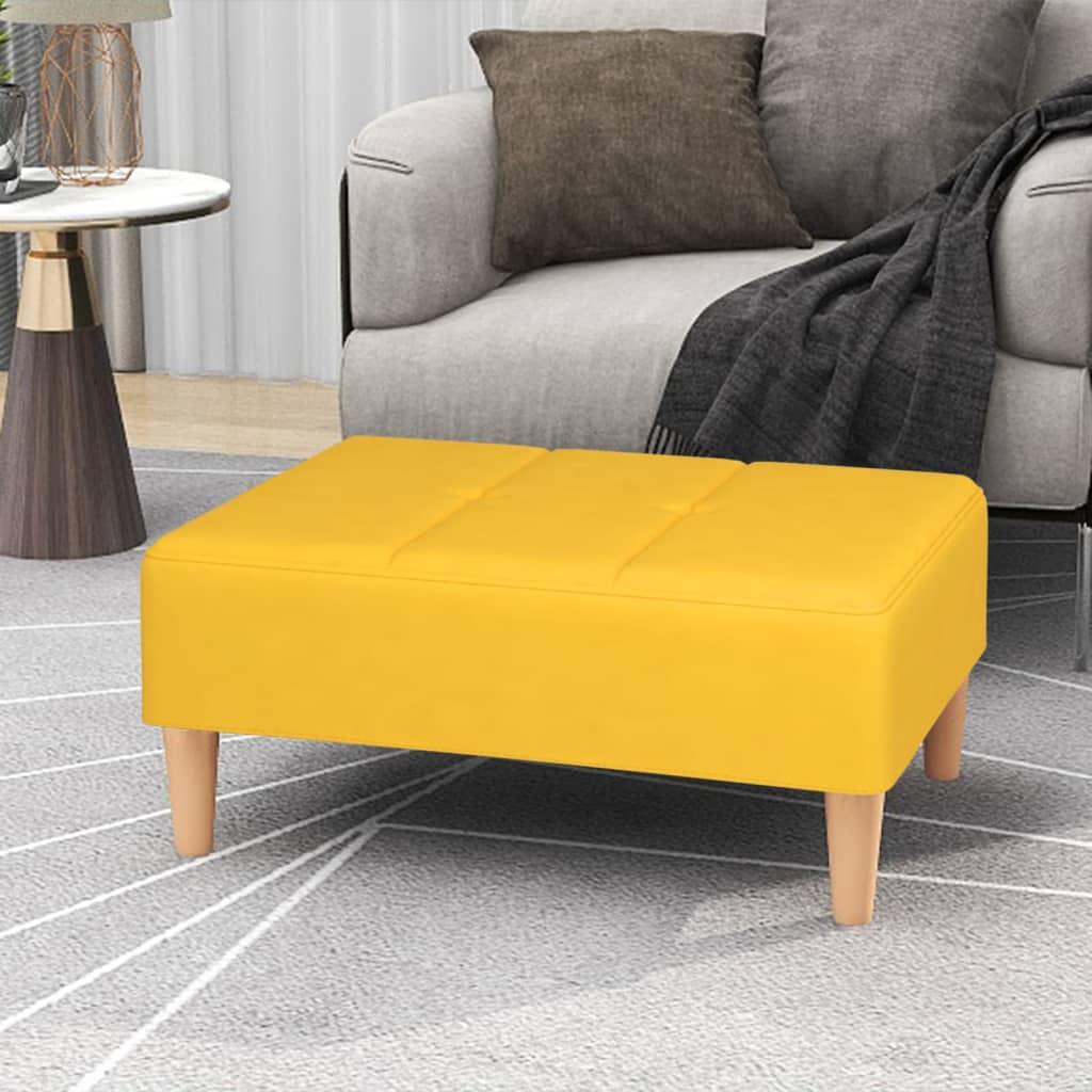 Fodskammel 78x56x32 cm stof gul