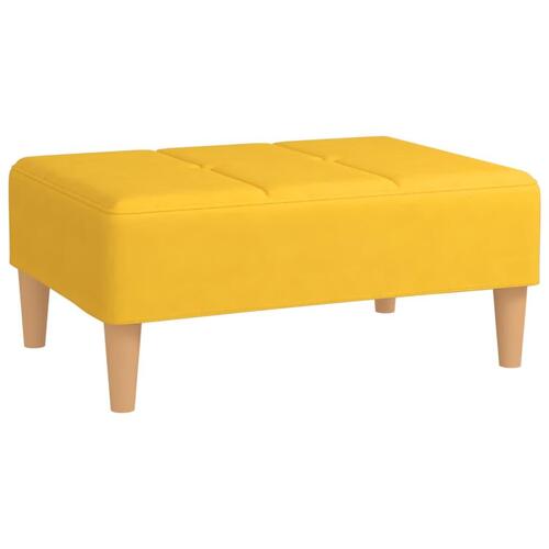 Fodskammel 78x56x32 cm stof gul