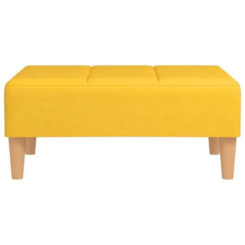 Fodskammel 78x56x32 cm stof gul
