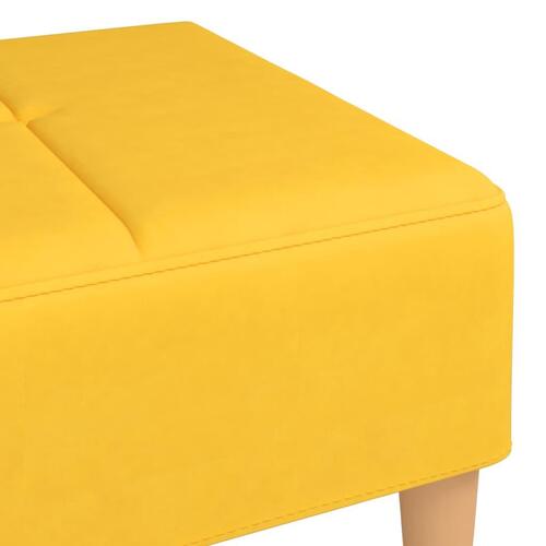 Fodskammel 78x56x32 cm stof gul