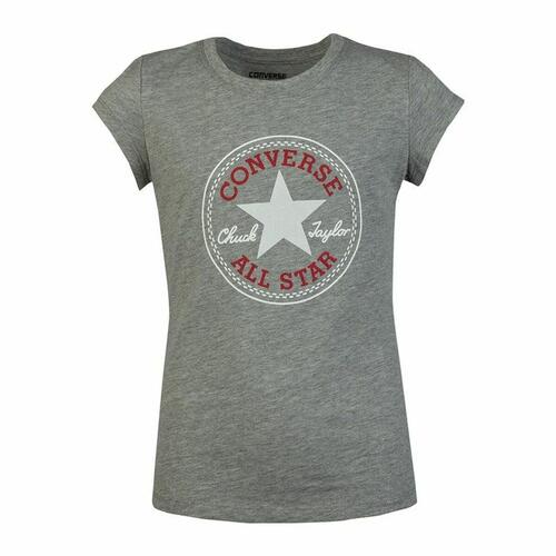 Børne Kortærmet T-shirt Converse Timeless Chuck Patch G Grå 12-13 år