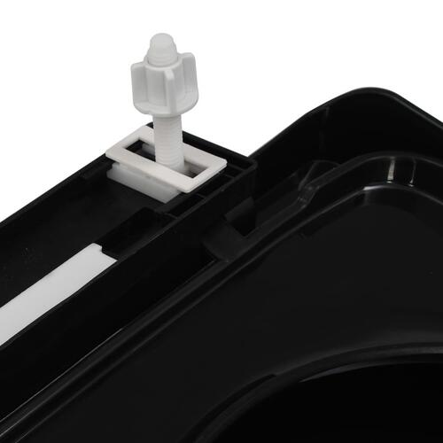 Toiletsæde med soft-close og quick release-design sort