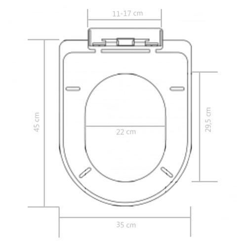 Toiletsæde med soft-close og quick release-design sort